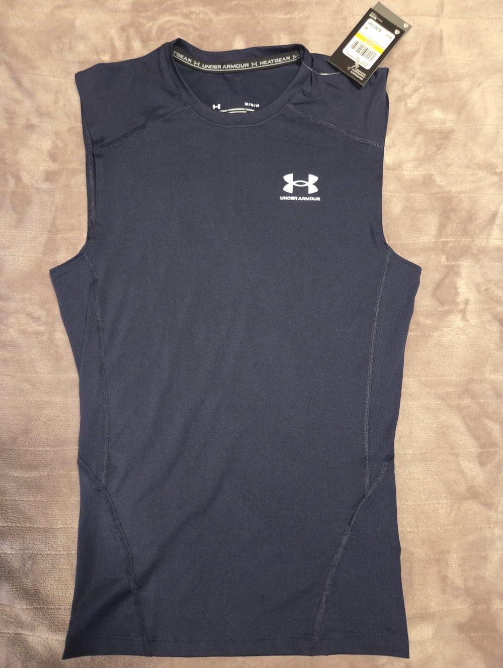 Under Armour Navy Blue Sleeveless HeatGear Performance Top